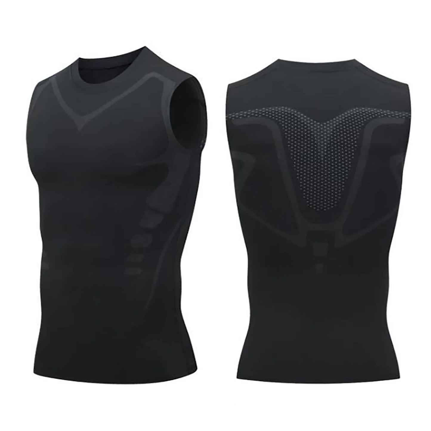 Kehuo 2023 New Ionic Shaping Vest Compression Tank Top Men Compression Vest Slimming Shirts for Men